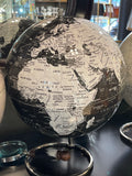 World Globe in Black and White