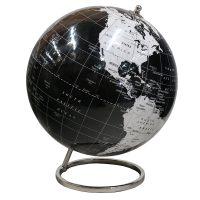 World Globe in Black and White
