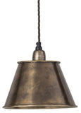 Industrial Pendant Light in Antique Brass