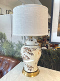 Nature Design Lamp with Linen Shade