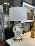 Ivory Lamp with Linen Shade