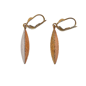 Trigold Diamond Cut Drop Earrings