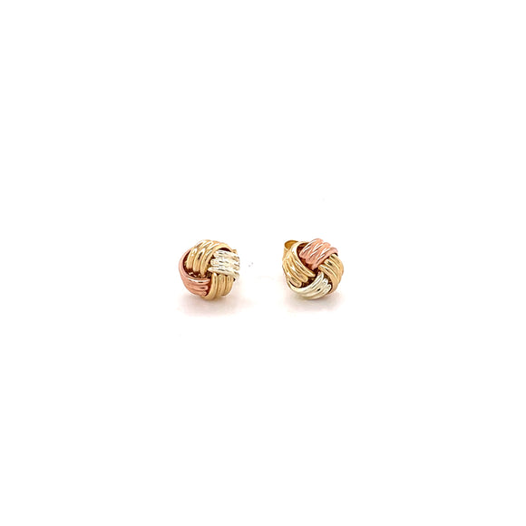 Small Trigold Knot Earrings