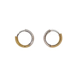 Two Toned Gold Hoop Earrings