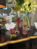 Cranberry Glass Squat Vase