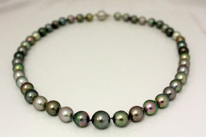South Sea Black Pearl & Diamond Necklace