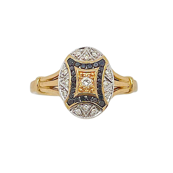 Art Deco Style Diamond Pave Set Ring