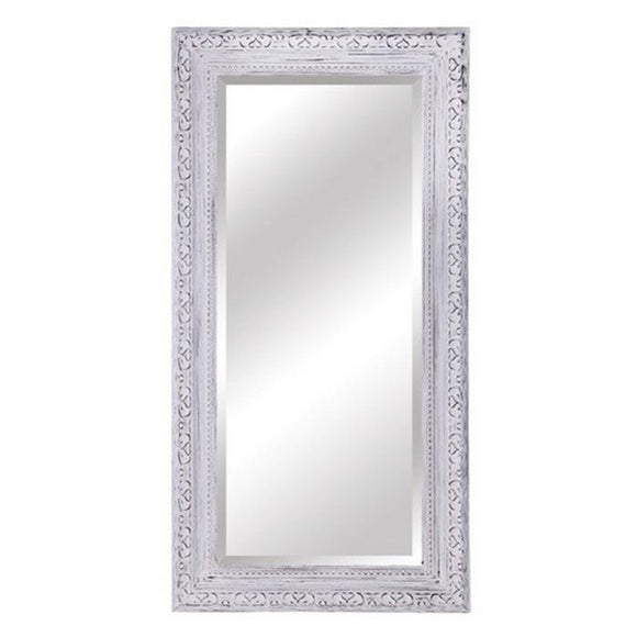 Medium Mirror White Washed Antique French Provincial Ornate Style