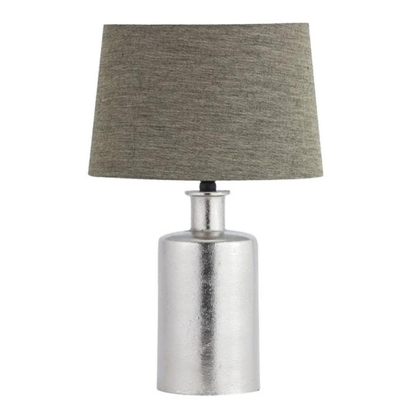 Silver Table Lamp with Shade - South Linen Shade