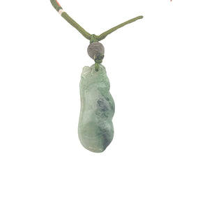 Jadeite Necklace with Moss Green String