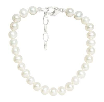 Baby Pearl Bracelet WHITE 14cm with extender