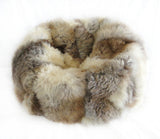 Long Wool Brown & Cream Sheepskin Bean Bag