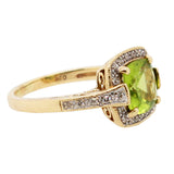 Diamond Peridot Ring